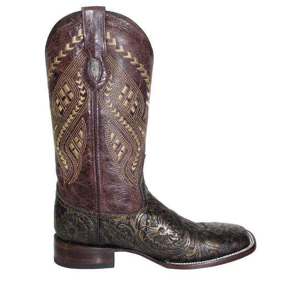 Ferrini Cleopatra Gold Square Toe Cowgirl Boots Women's 9.5 B NEW! - Picture 2 of 16